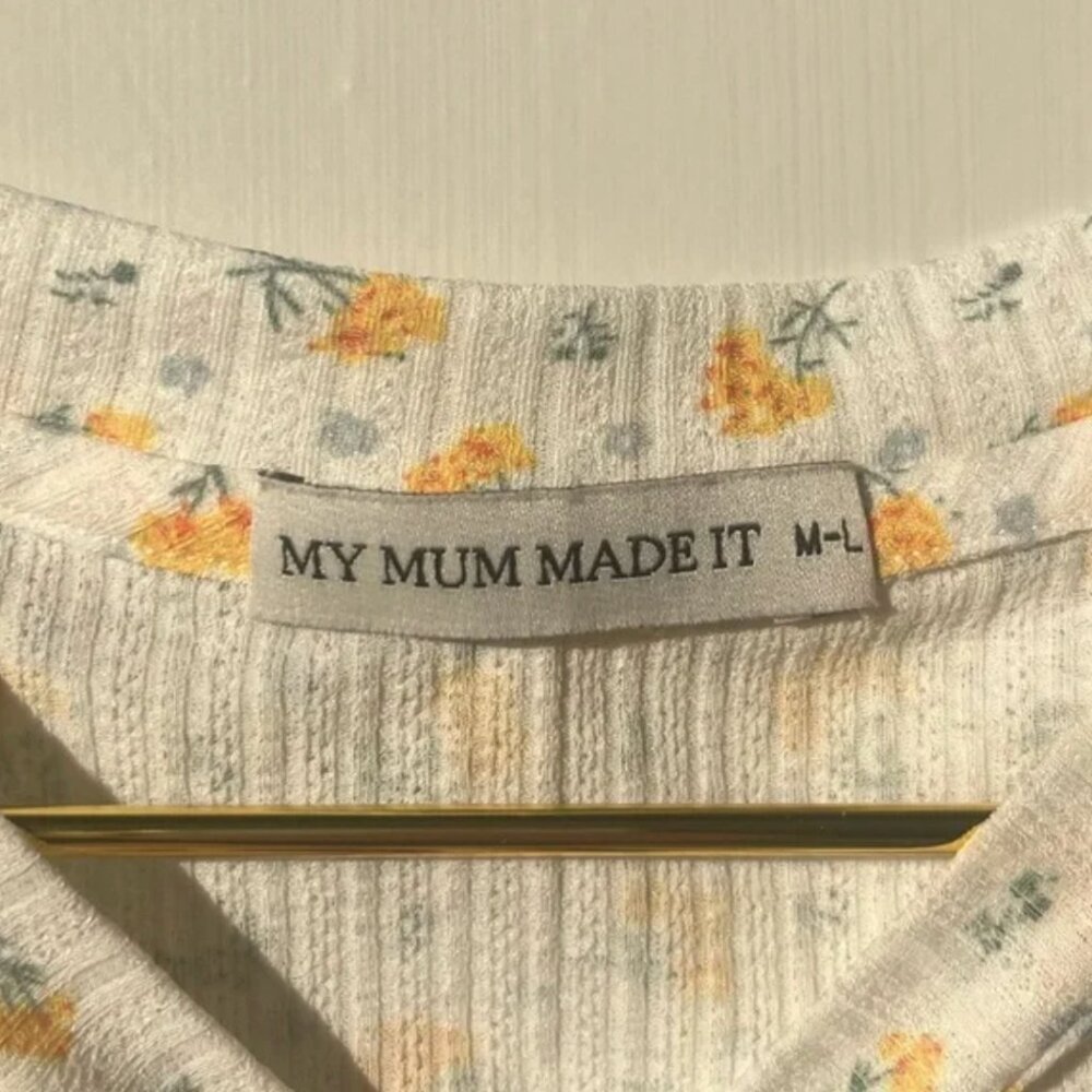 My Mum Made it Orange Blossom Crew Tee and Shorts Set M/L - Picture 5 of 8